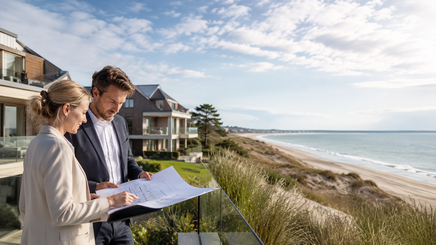 Investoren und Berater besprechen Neubauprojekte an der Ostsee