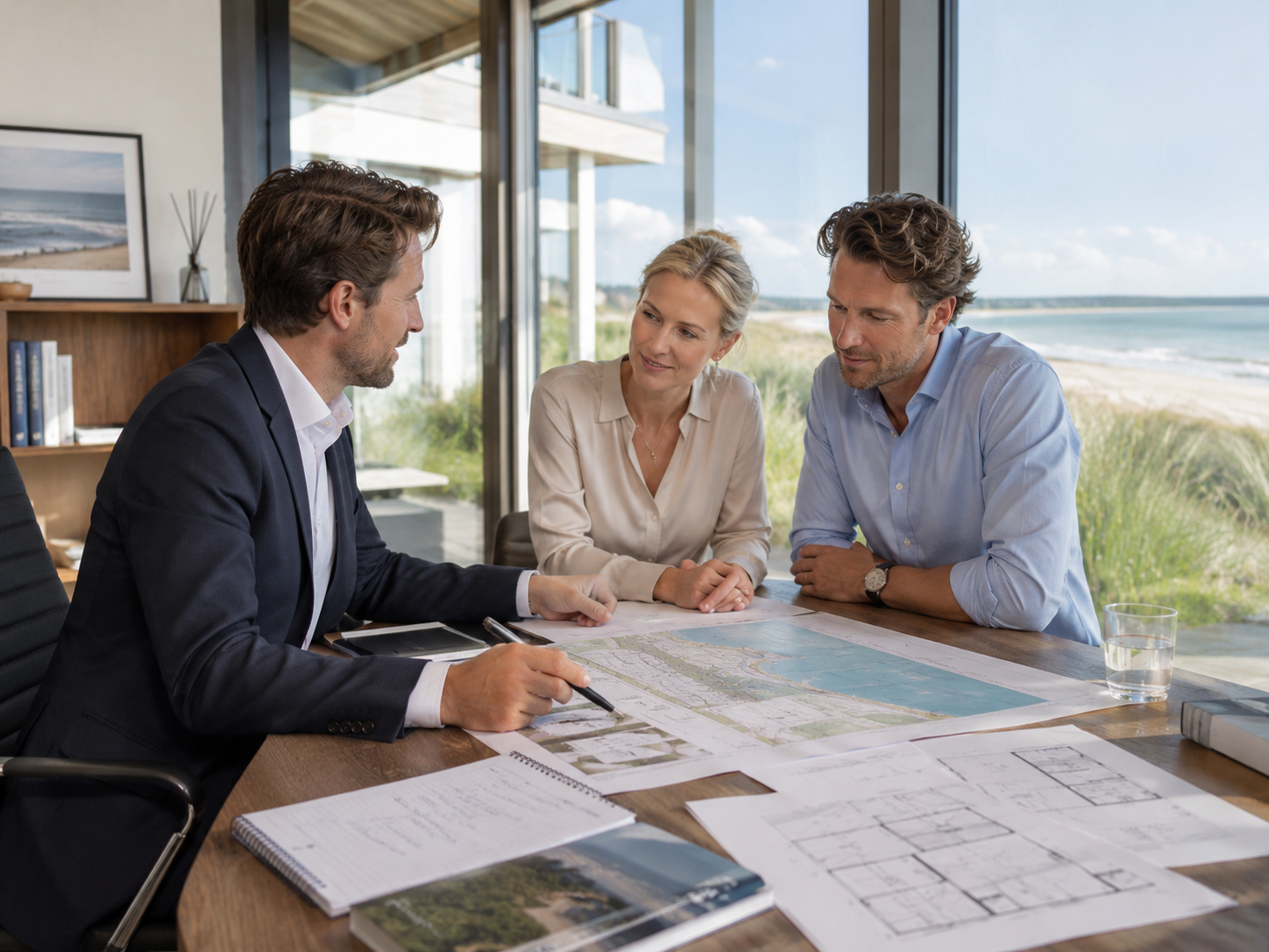 Persönliche Beratung zu einem Neubauprojekt an der Ostsee
